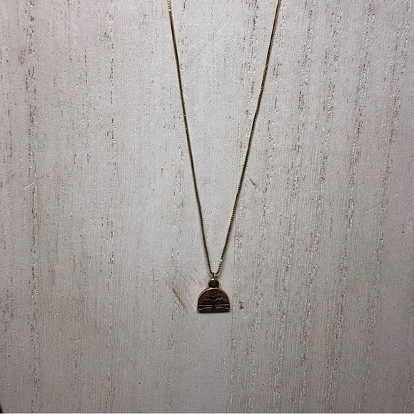 14k Chain With 10k Gold Tree Of Life Pendant. - Picture 1 of 6